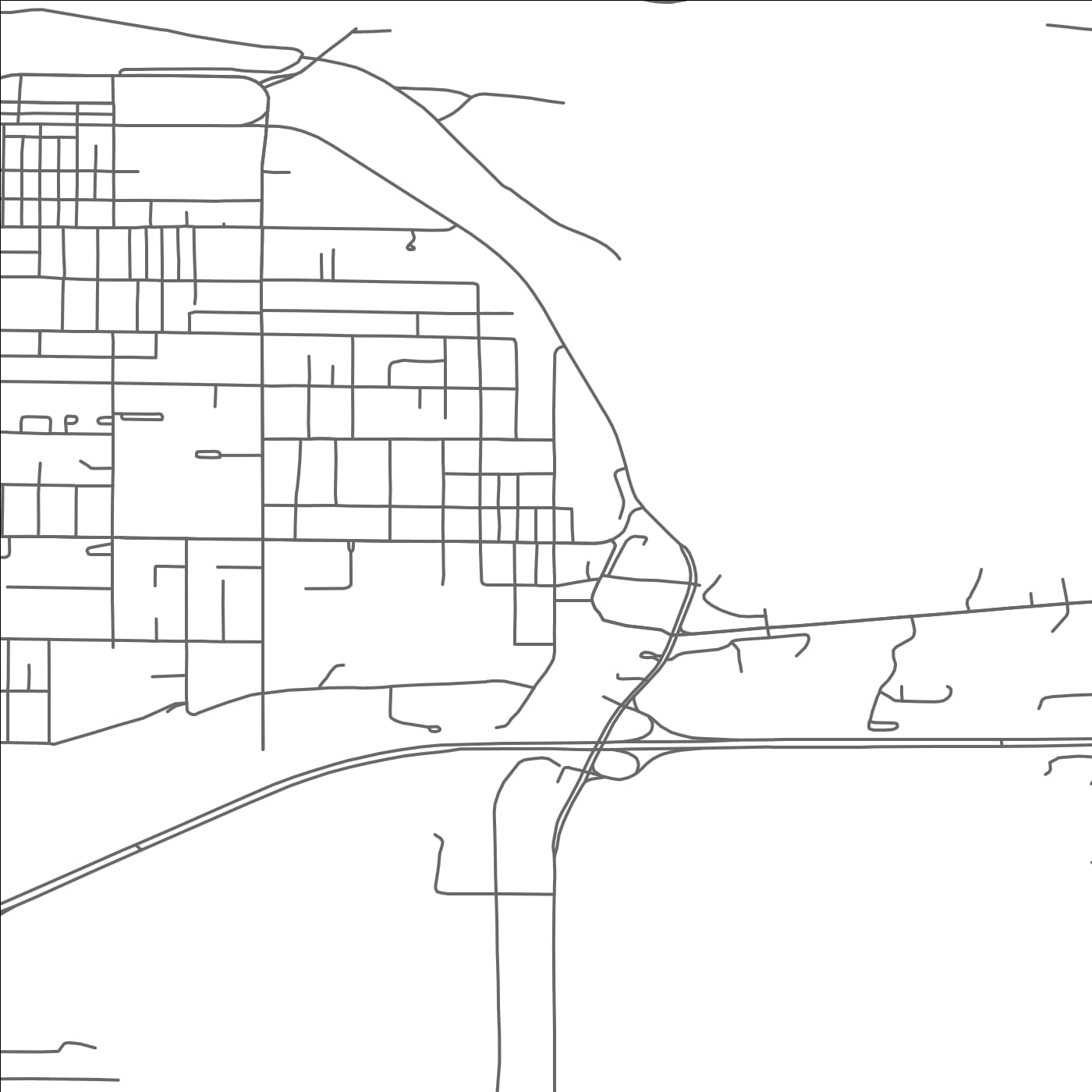 ROAD MAP OF SCANLON, MINNESOTA BY MAPBAKES