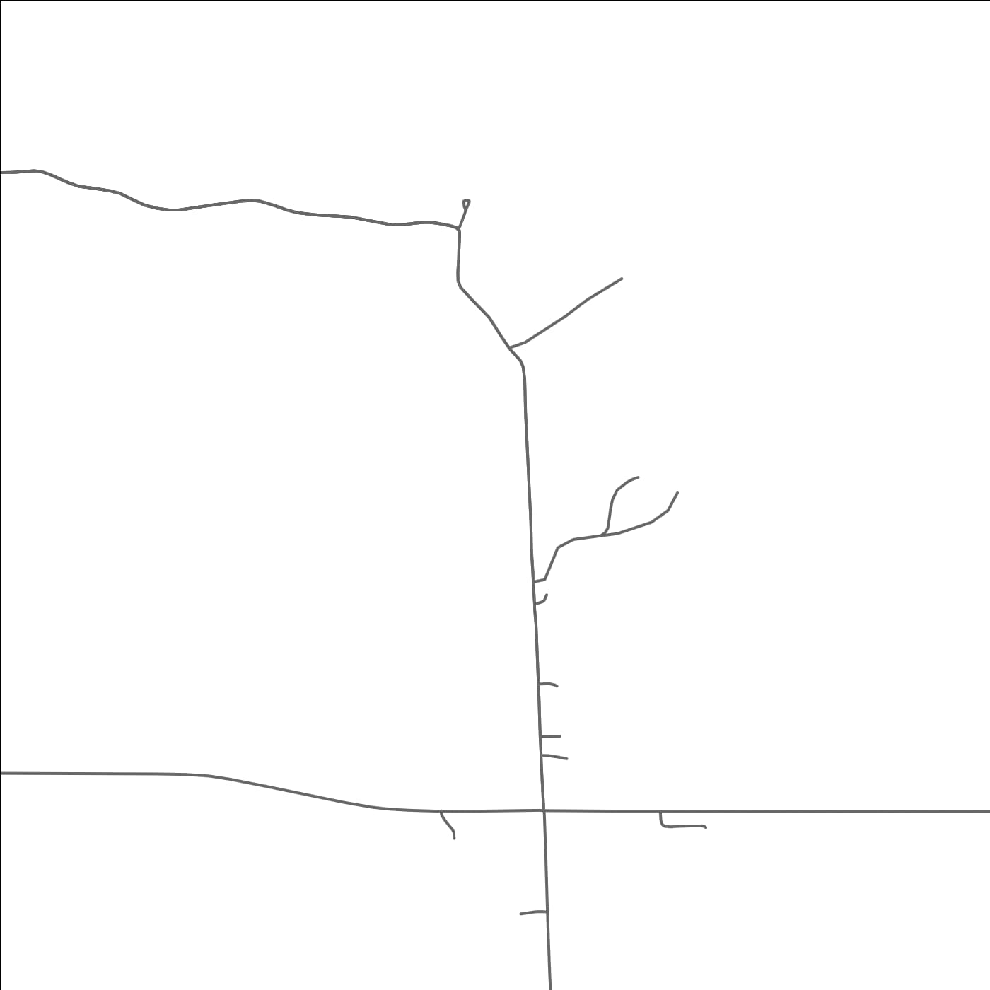 ROAD MAP OF SOUTH END, MINNESOTA BY MAPBAKES