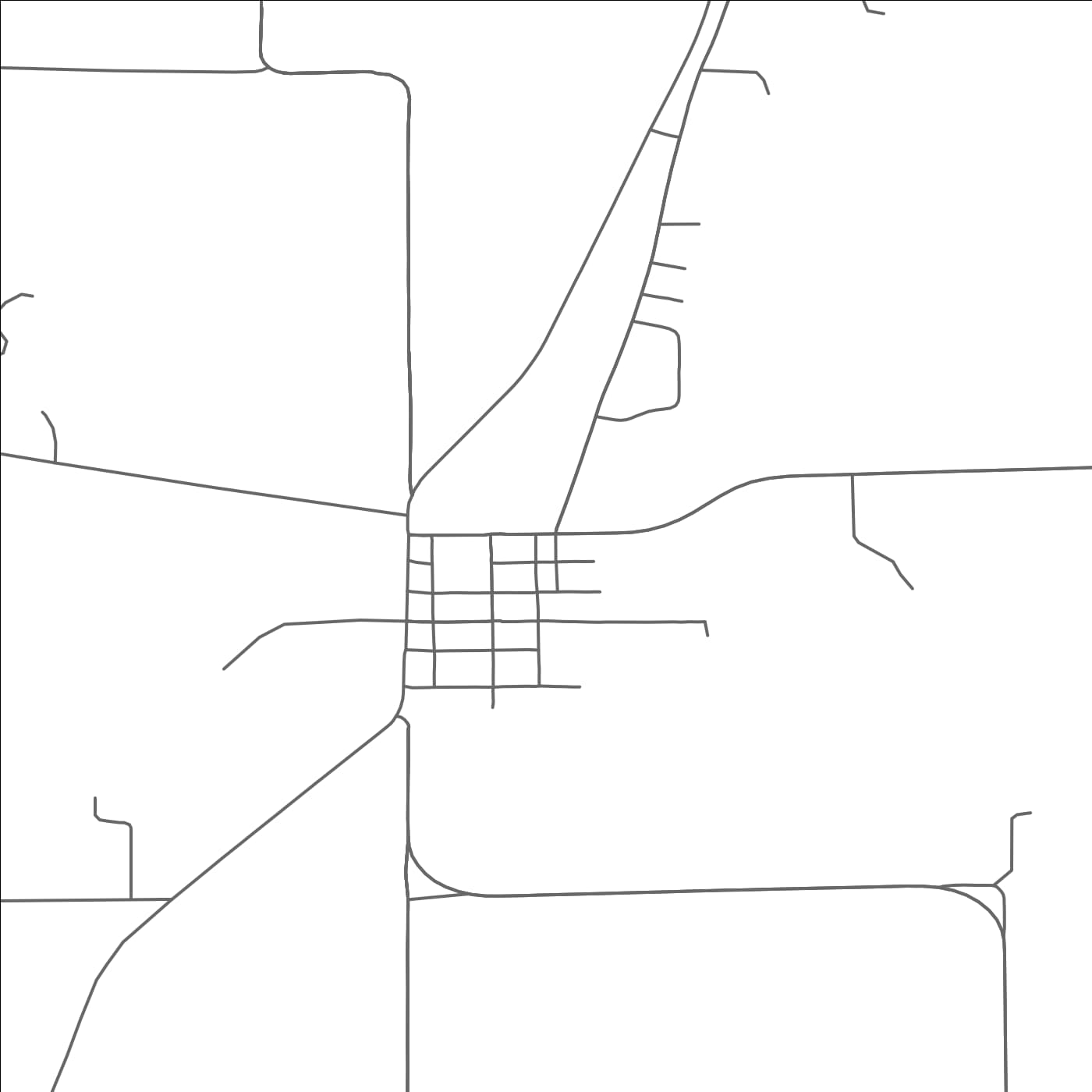 ROAD MAP OF SWANVILLE, MINNESOTA BY MAPBAKES