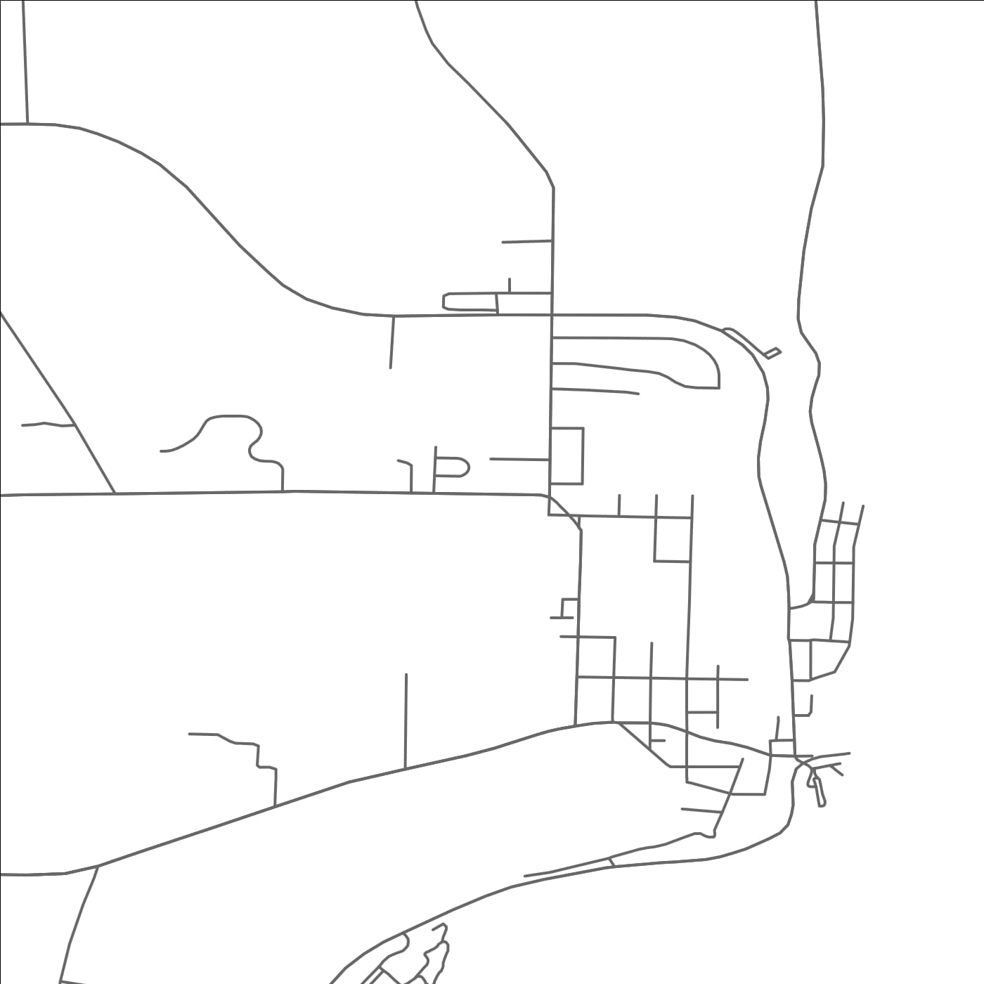 ROAD MAP OF TAYLORS FALLS, MINNESOTA BY MAPBAKES