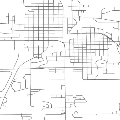 ROAD MAP OF THIEF RIVER FALLS, MINNESOTA BY MAPBAKES