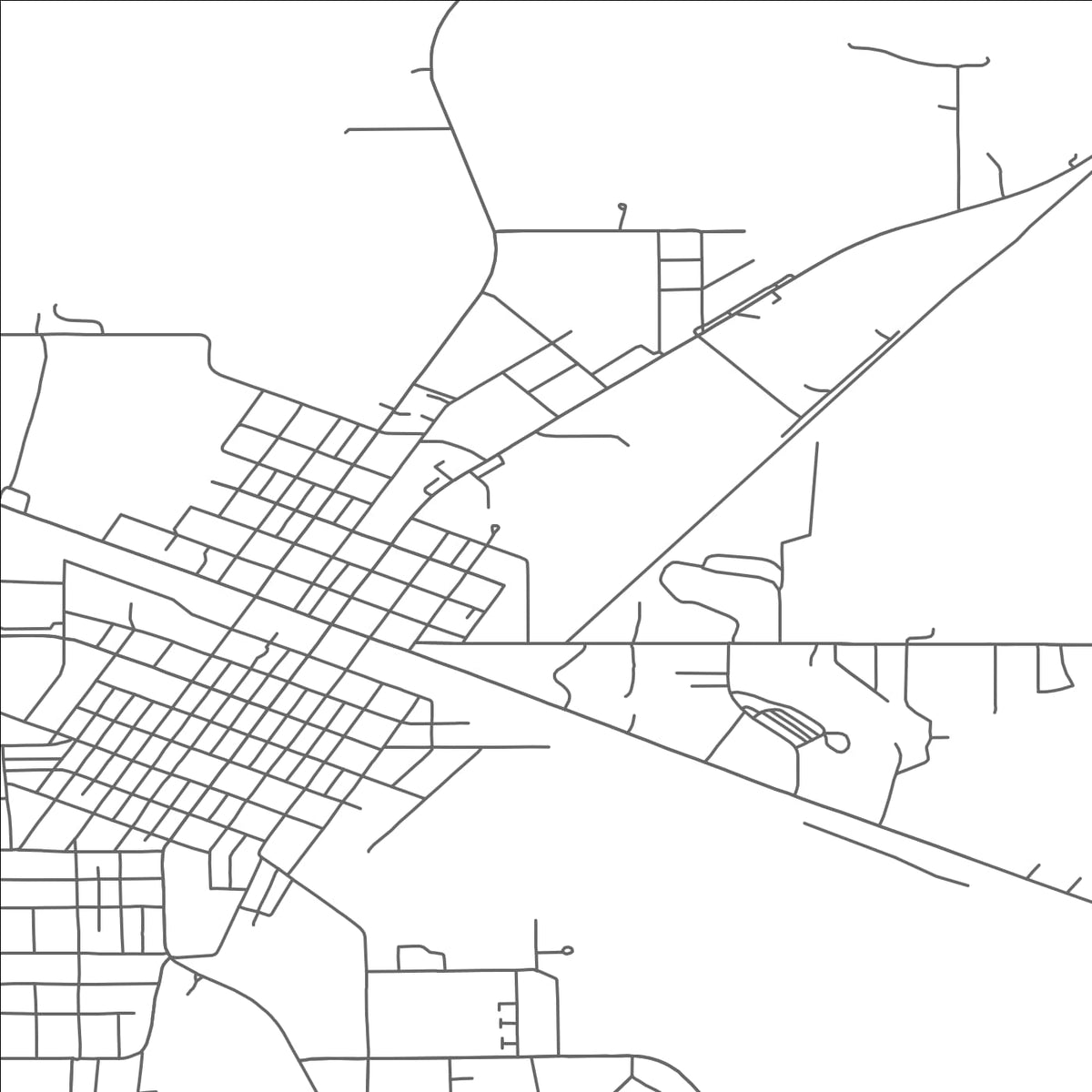 ROAD MAP OF WADENA, MINNESOTA BY MAPBAKES