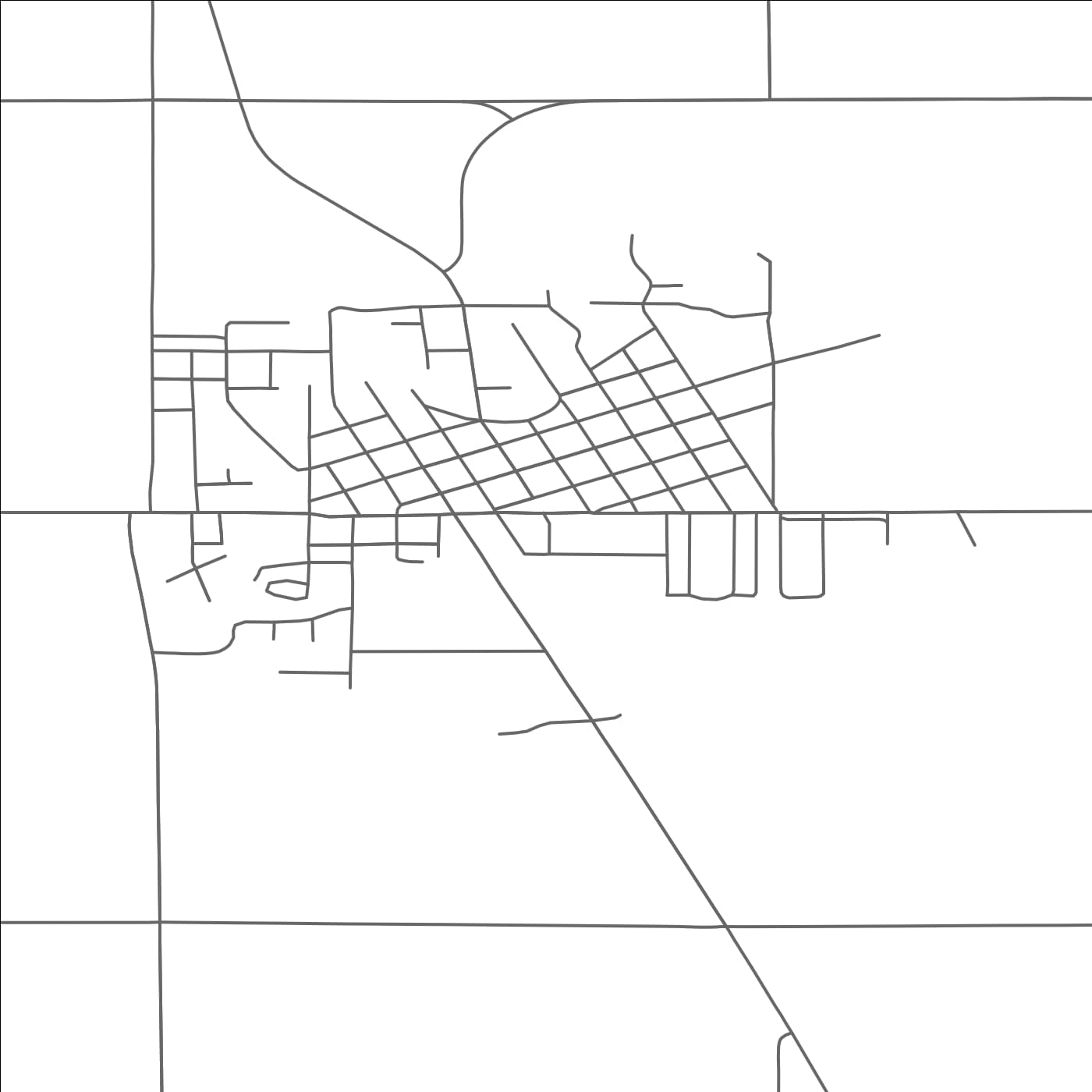 ROAD MAP OF WARREN, MINNESOTA BY MAPBAKES