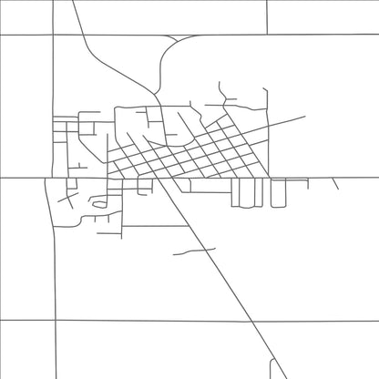 ROAD MAP OF WARREN, MINNESOTA BY MAPBAKES