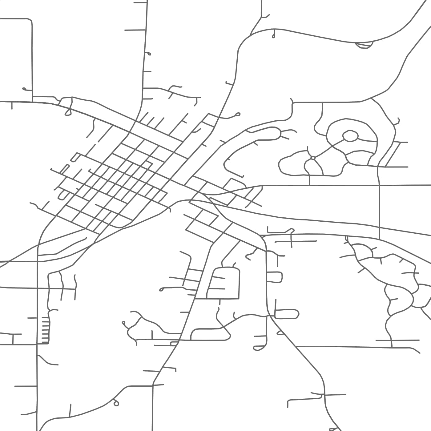 ROAD MAP OF WATERTOWN, MINNESOTA BY MAPBAKES