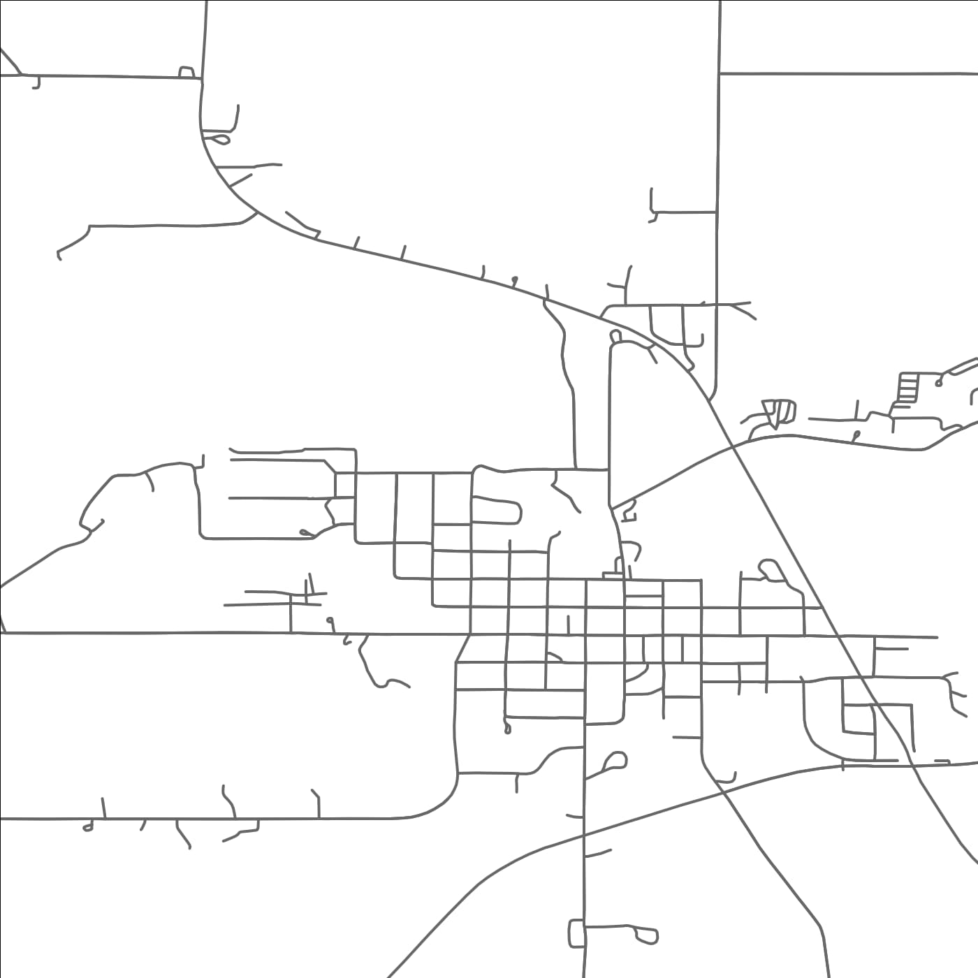 ROAD MAP OF WATERVILLE, MINNESOTA BY MAPBAKES