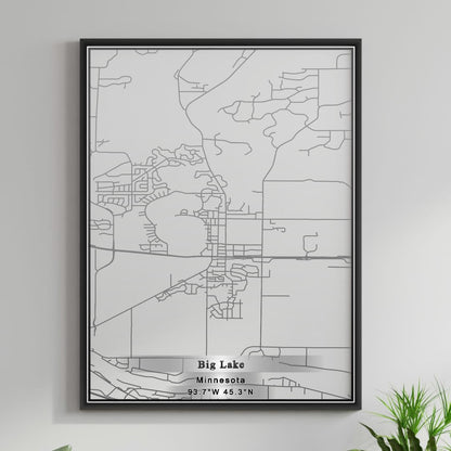 ROAD MAP OF BIG LAKE, MINNESOTA BY MAPBAKES