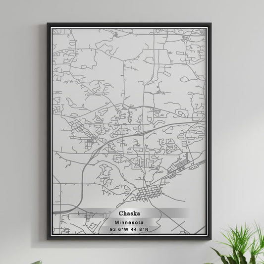 ROAD MAP OF CHASKA, MINNESOTA BY MAPBAKES
