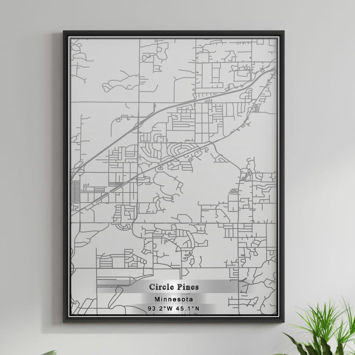 ROAD MAP OF CIRCLE PINES, MINNESOTA BY MAPBAKES