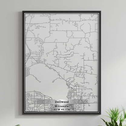 ROAD MAP OF DELLWOOD, MINNESOTA BY MAPBAKES