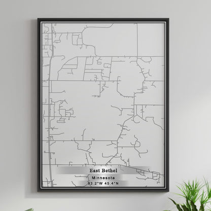 ROAD MAP OF EAST BETHEL, MINNESOTA BY MAPBAKES