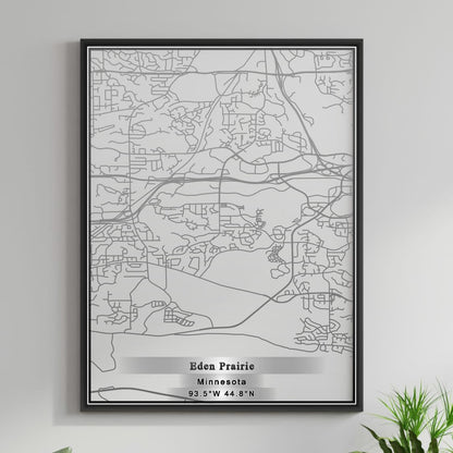 ROAD MAP OF EDEN PRAIRIE, MINNESOTA BY MAPBAKES