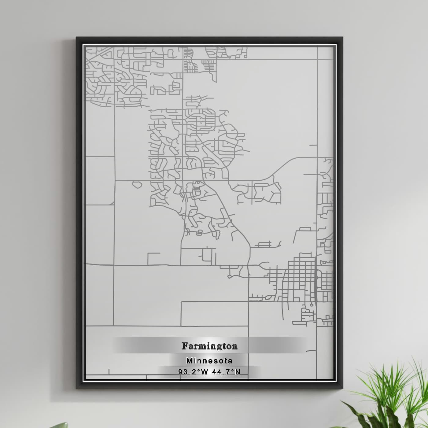 ROAD MAP OF FARMINGTON, MINNESOTA BY MAPBAKES