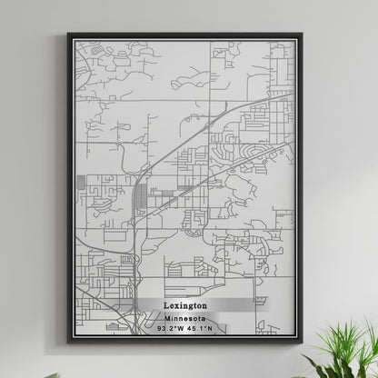 ROAD MAP OF LEXINGTON, MINNESOTA BY MAPBAKES