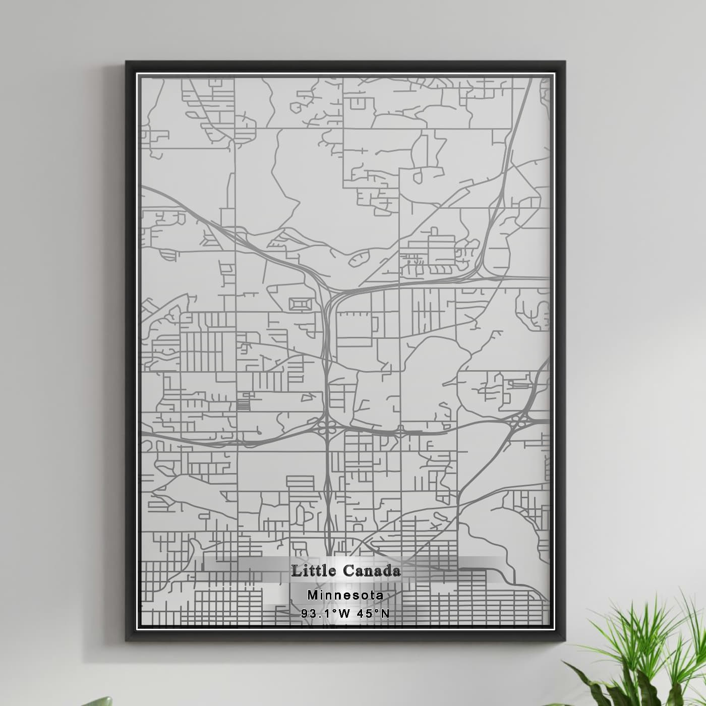 ROAD MAP OF LITTLE CANADA, MINNESOTA BY MAPBAKES