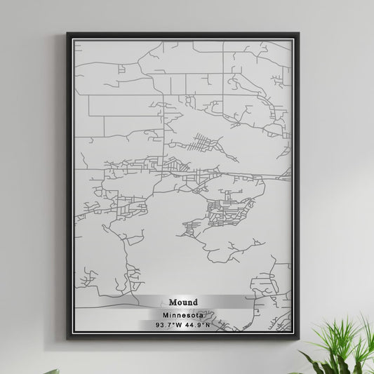 ROAD MAP OF MOUND, MINNESOTA BY MAPBAKES