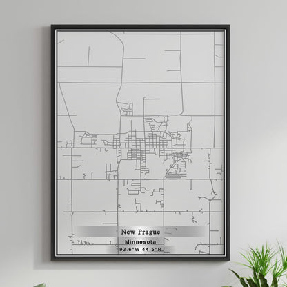 ROAD MAP OF NEW PRAGUE, MINNESOTA BY MAPBAKES