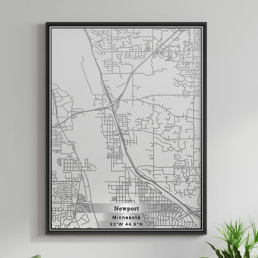 ROAD MAP OF NEWPORT, MINNESOTA BY MAPBAKES