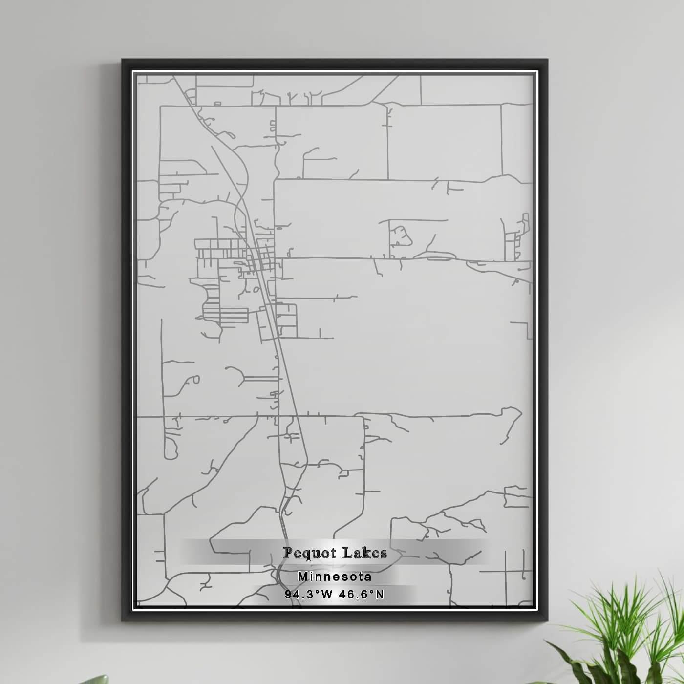 ROAD MAP OF PEQUOT LAKES, MINNESOTA BY MAPBAKES