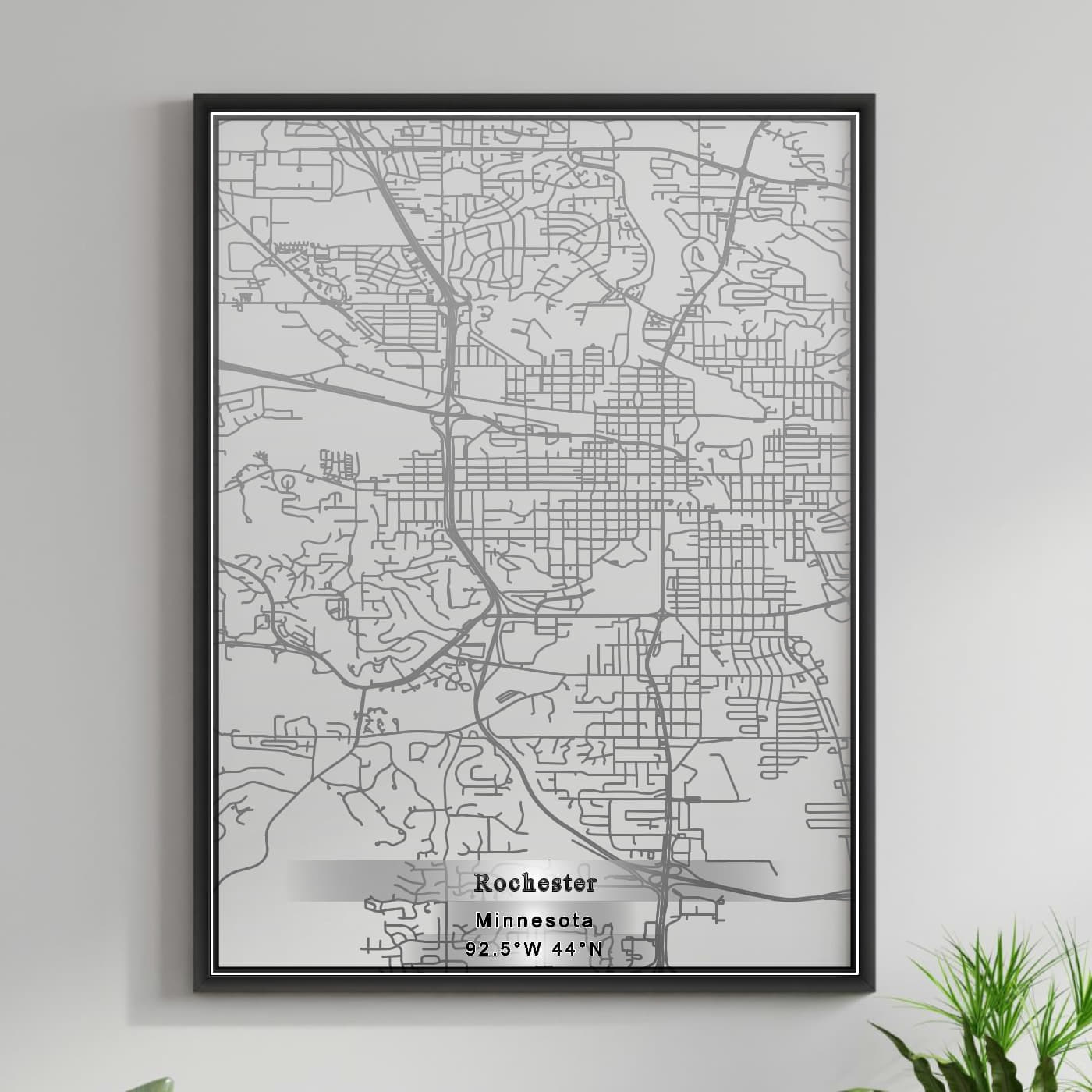 ROAD MAP OF ROCHESTER, MINNESOTA BY MAPBAKES