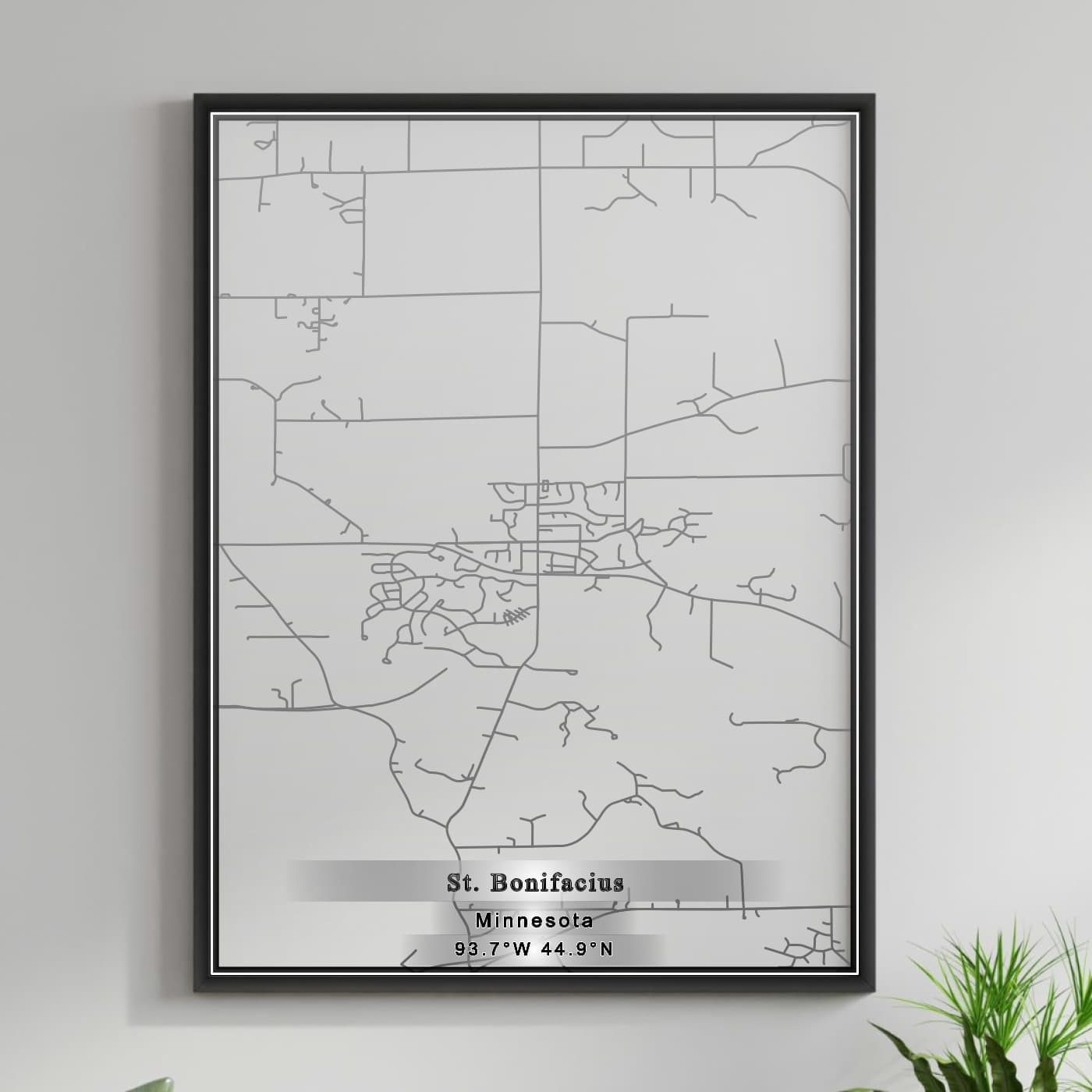 ROAD MAP OF ST. BONIFACIUS, MINNESOTA BY MAPBAKES