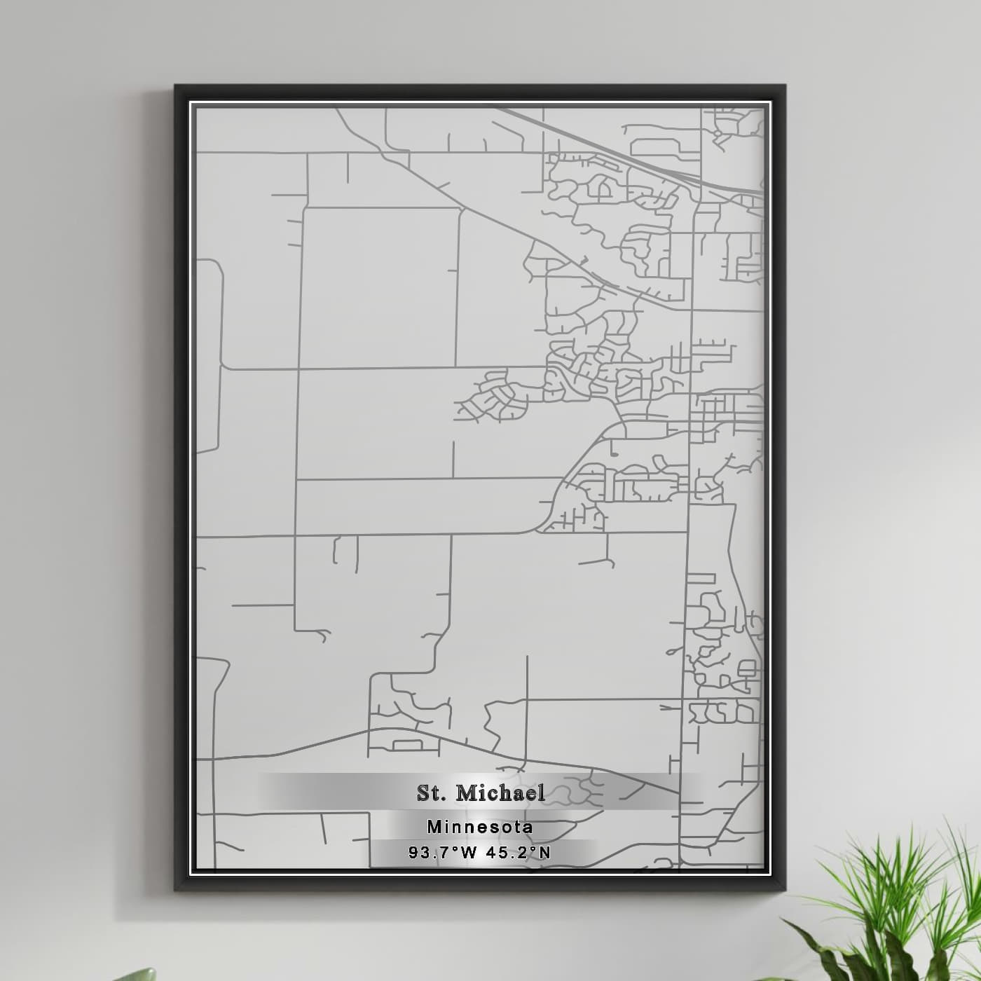 ROAD MAP OF ST. MICHAEL, MINNESOTA BY MAPBAKES