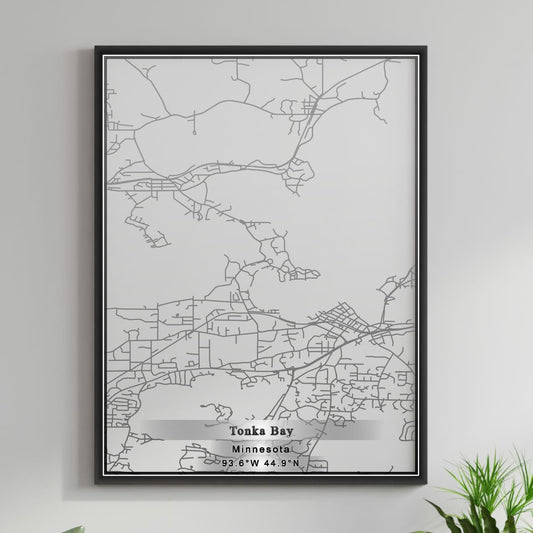 ROAD MAP OF TONKA BAY, MINNESOTA BY MAPBAKES