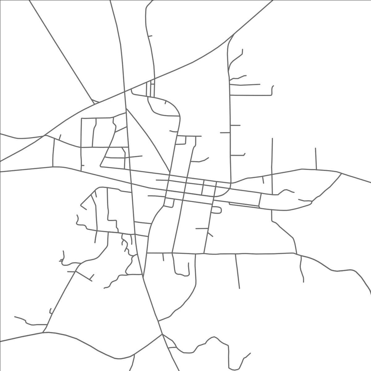 ROAD MAP OF ACKERMAN, MISSISSIPPI BY MAPBAKES