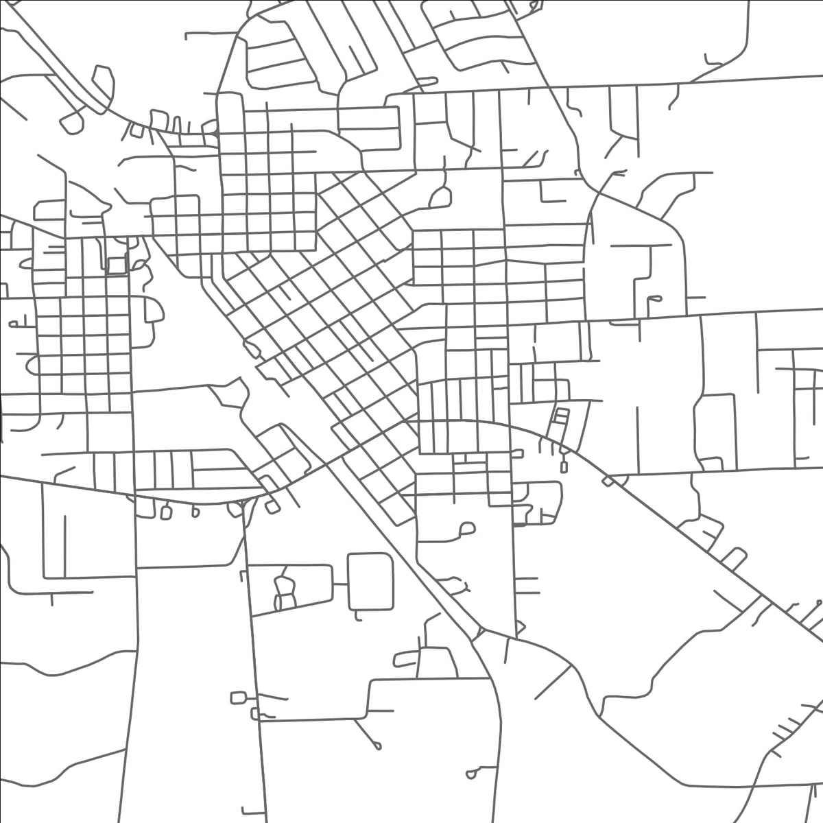 ROAD MAP OF AMORY, MISSISSIPPI BY MAPBAKES