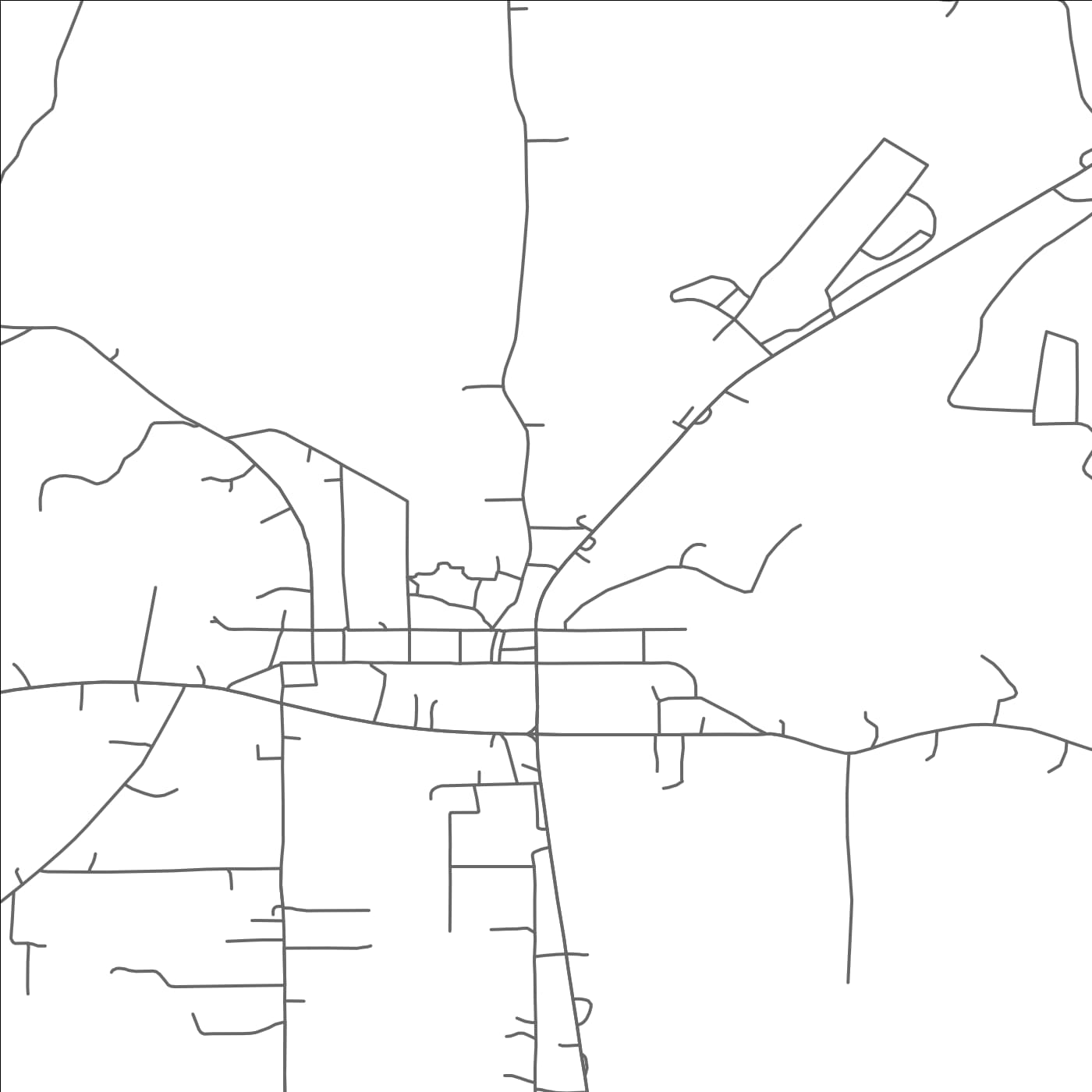 ROAD MAP OF BLUE MOUNTAIN, MISSISSIPPI BY MAPBAKES