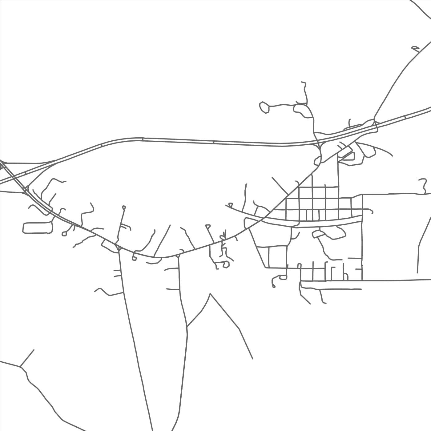 ROAD MAP OF BUDE, MISSISSIPPI BY MAPBAKES