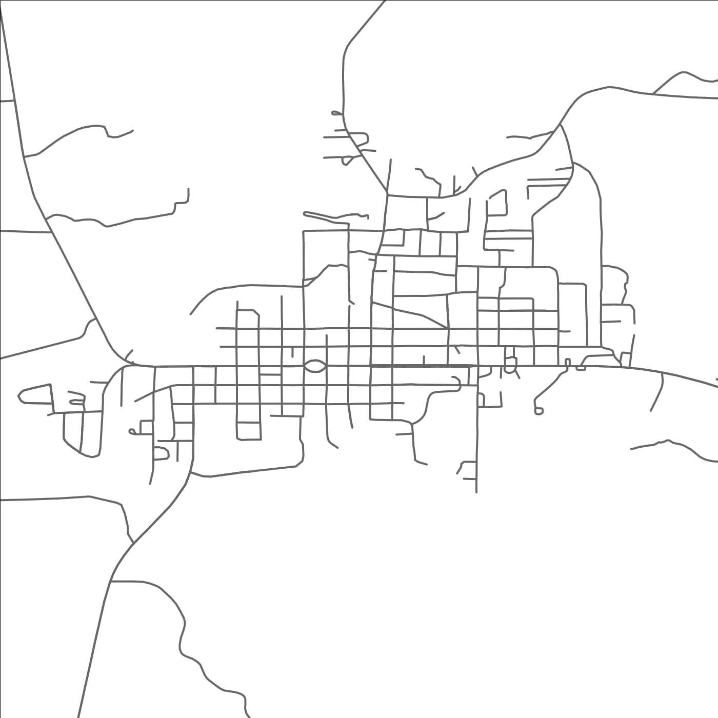 ROAD MAP OF CHARLESTON, MISSISSIPPI BY MAPBAKES