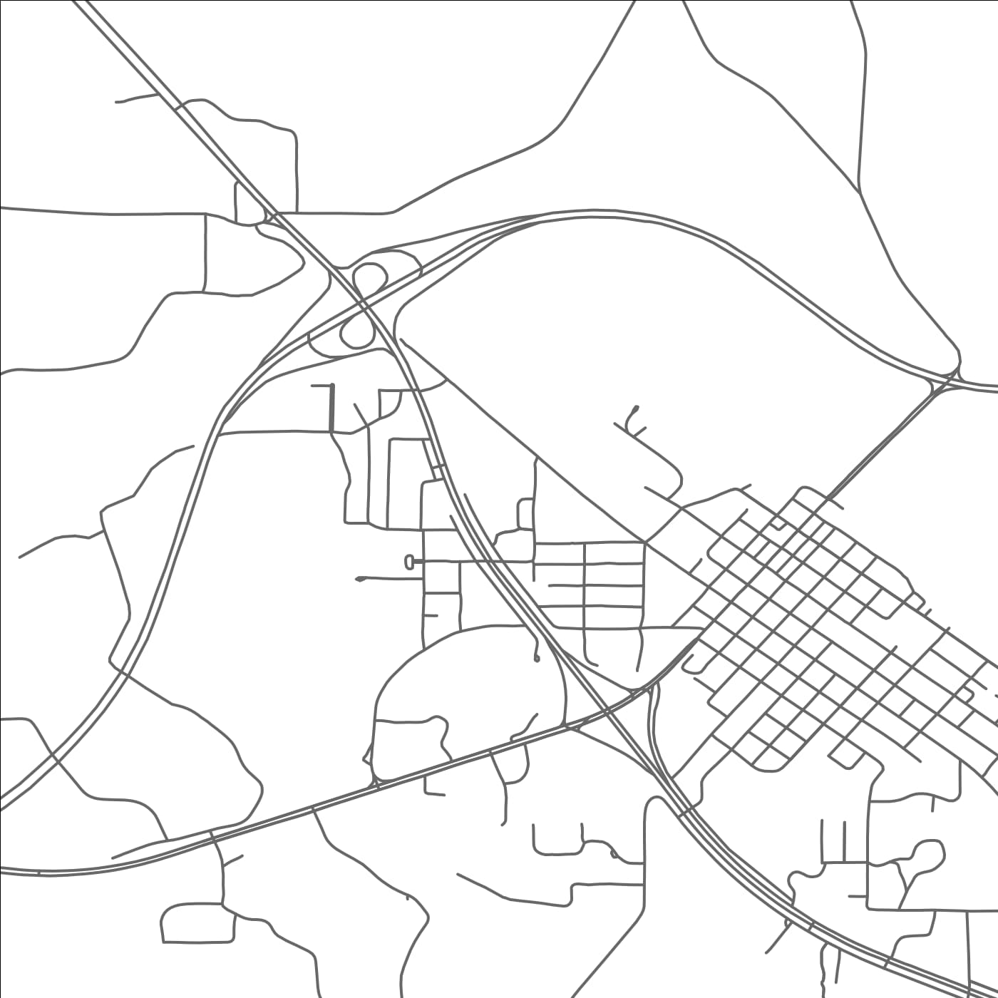 ROAD MAP OF COLLINS, MISSISSIPPI BY MAPBAKES