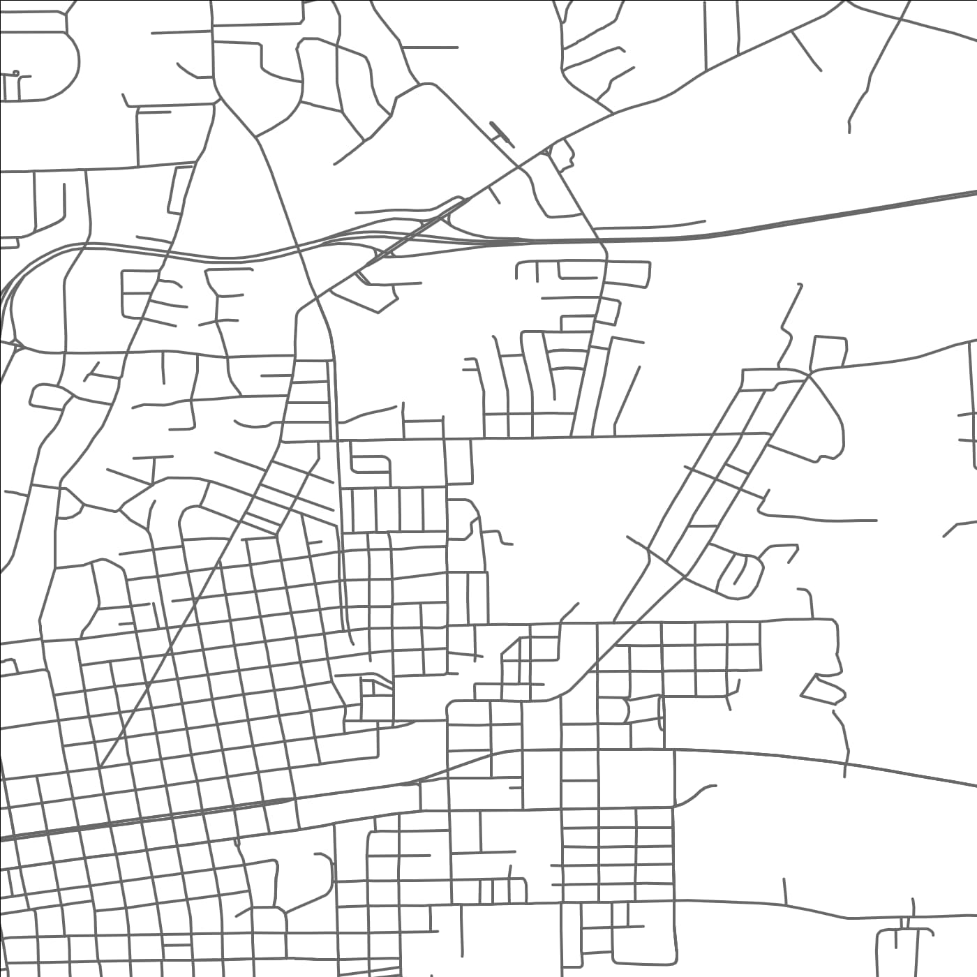 ROAD MAP OF COLUMBUS, MISSISSIPPI BY MAPBAKES