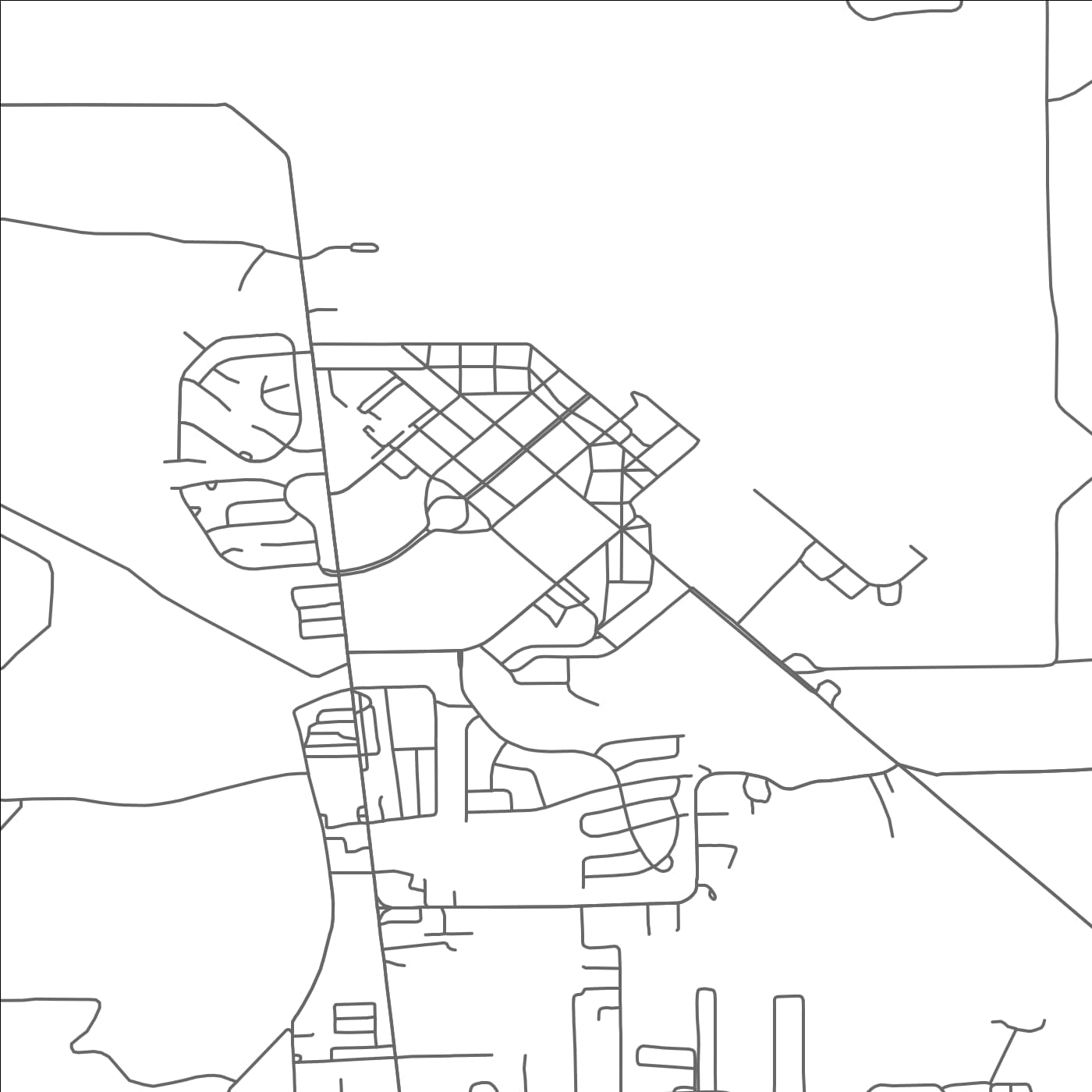 ROAD MAP OF COLUMBUS AFB, MISSISSIPPI BY MAPBAKES