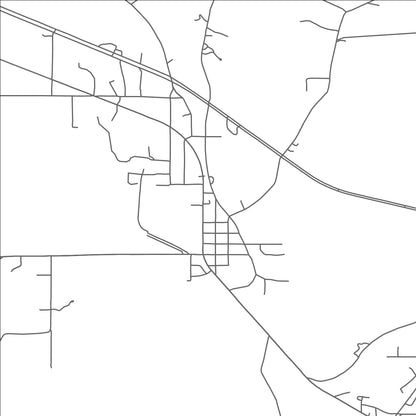 ROAD MAP OF D'LO, MISSISSIPPI BY MAPBAKES