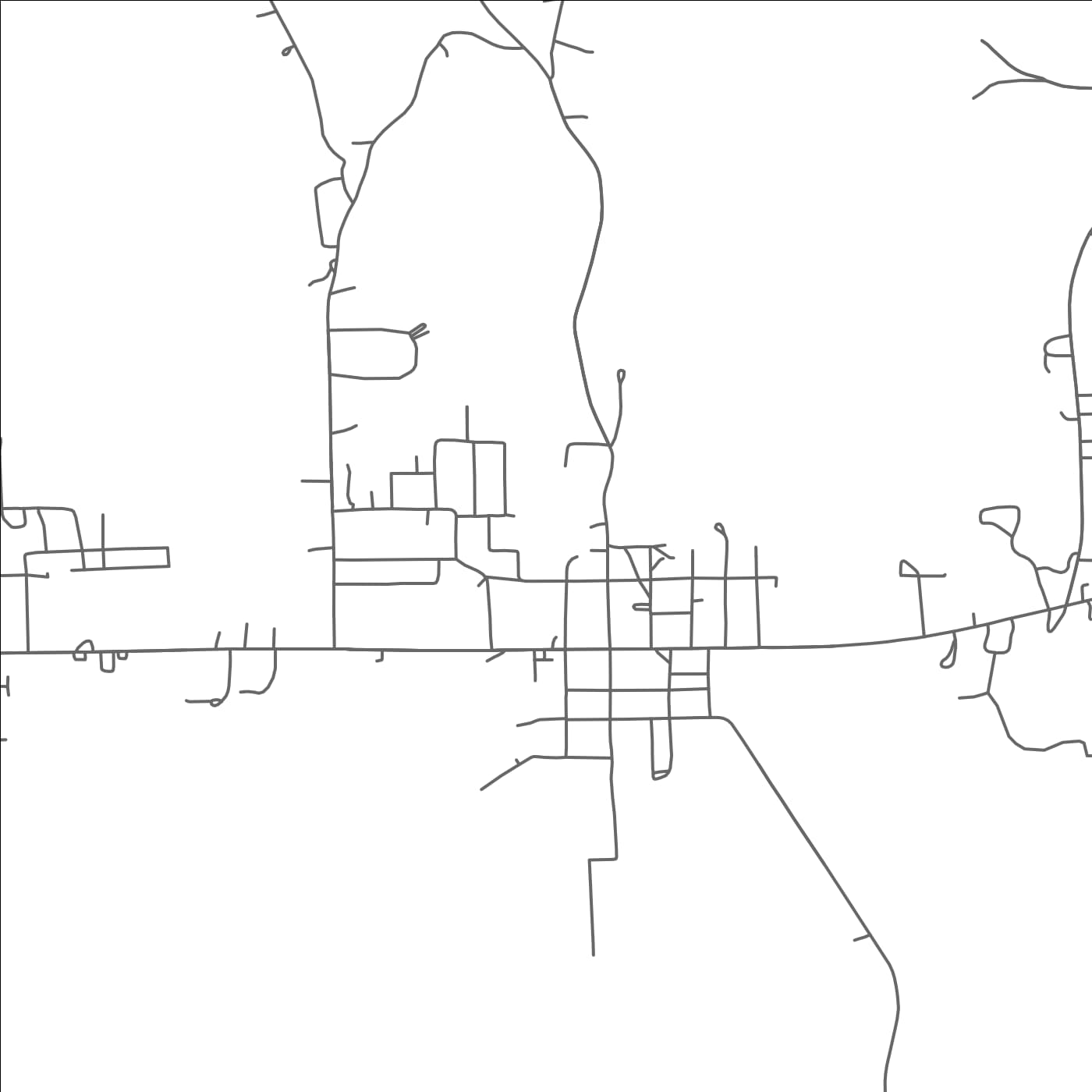 ROAD MAP OF DERMA, MISSISSIPPI BY MAPBAKES