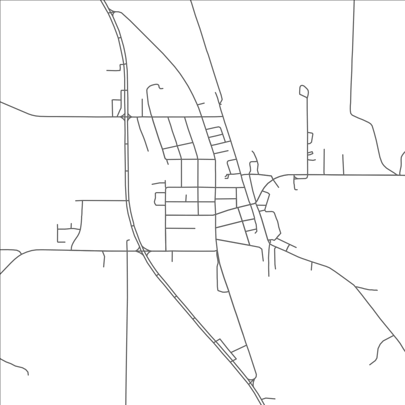 ROAD MAP OF FLORA, MISSISSIPPI BY MAPBAKES