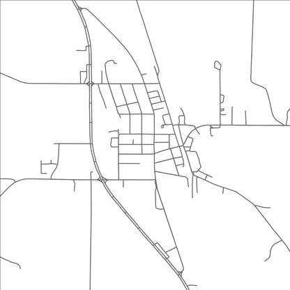 ROAD MAP OF FLORA, MISSISSIPPI BY MAPBAKES