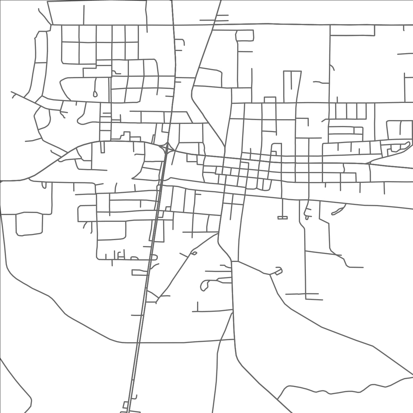 ROAD MAP OF FOREST, MISSISSIPPI BY MAPBAKES