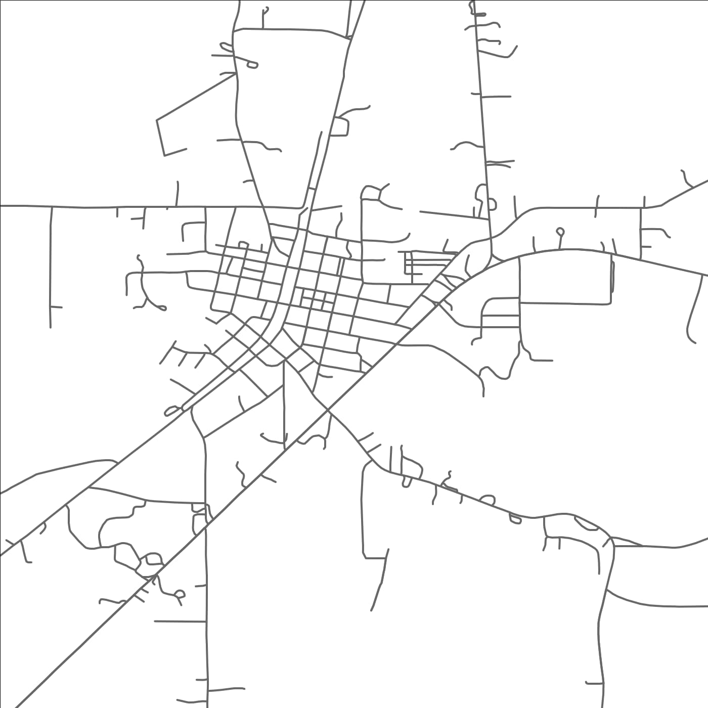 ROAD MAP OF GLOSTER, MISSISSIPPI BY MAPBAKES