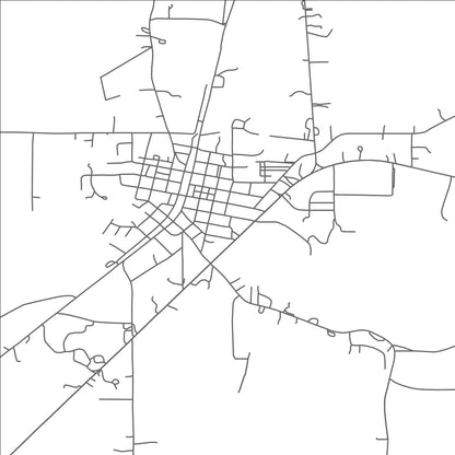 ROAD MAP OF GLOSTER, MISSISSIPPI BY MAPBAKES