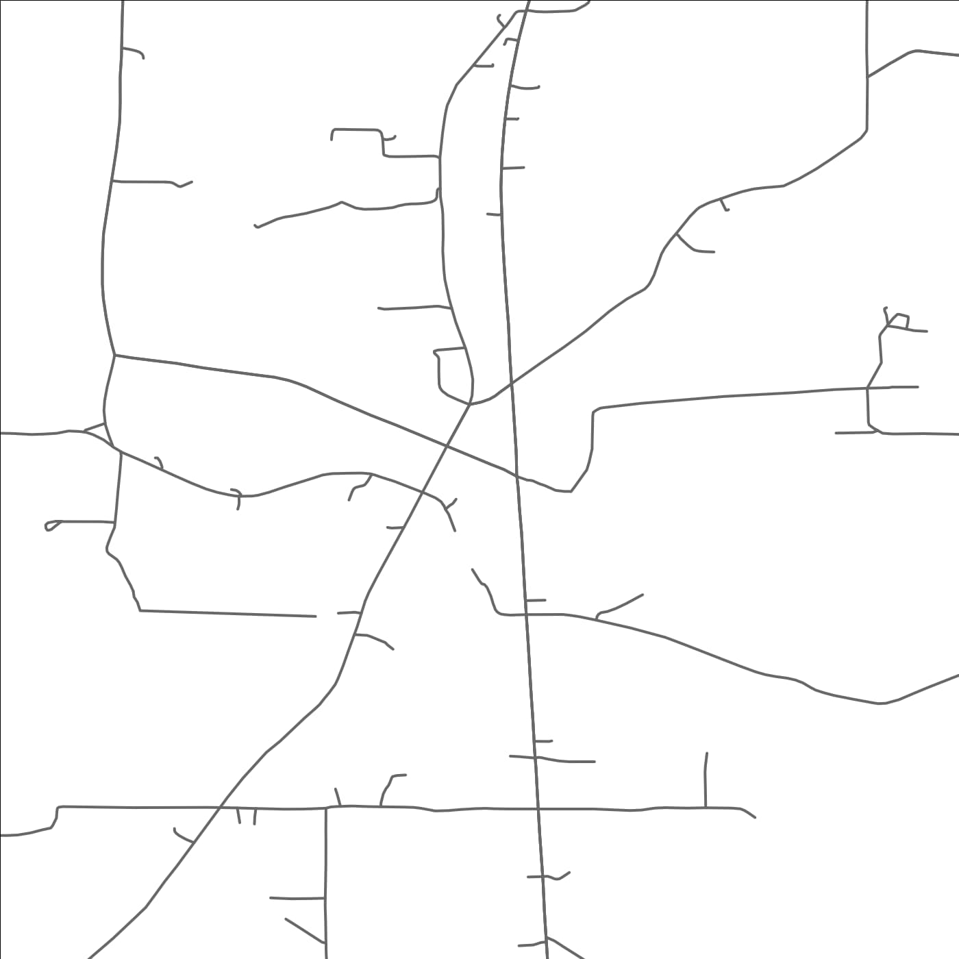 ROAD MAP OF HARPERVILLE, MISSISSIPPI BY MAPBAKES