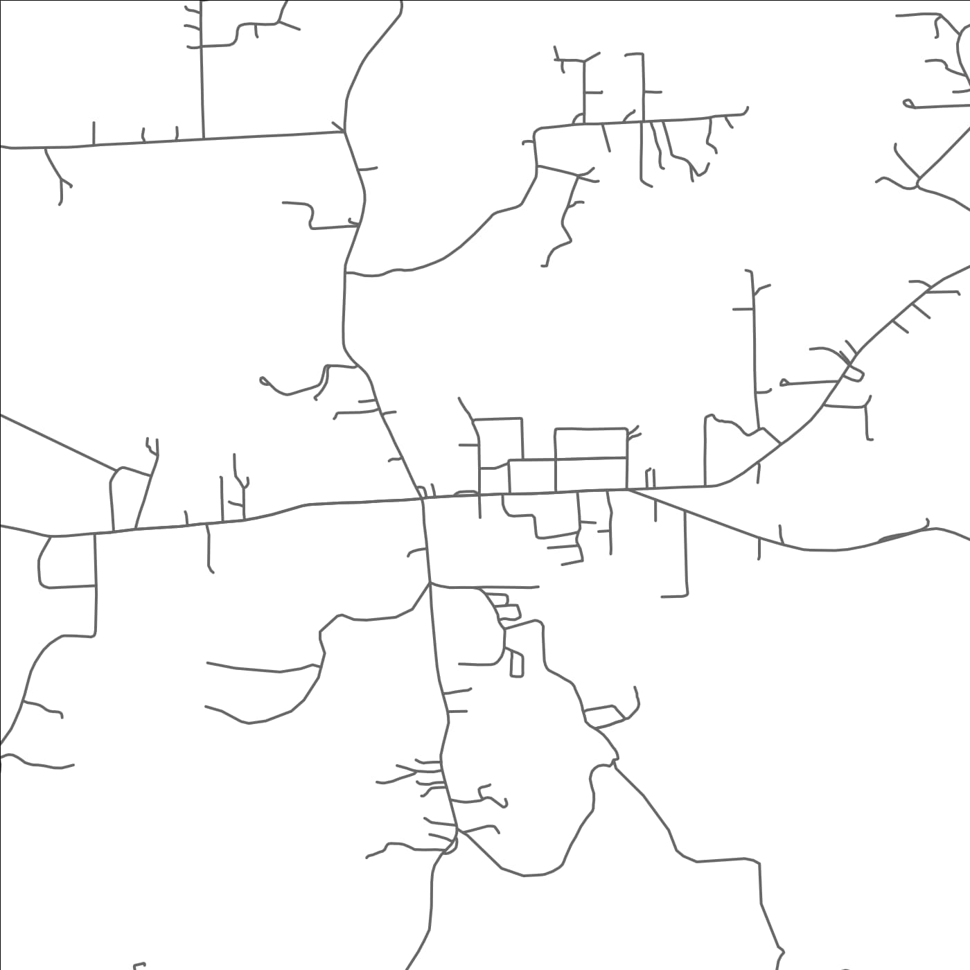 ROAD MAP OF HATLEY, MISSISSIPPI BY MAPBAKES