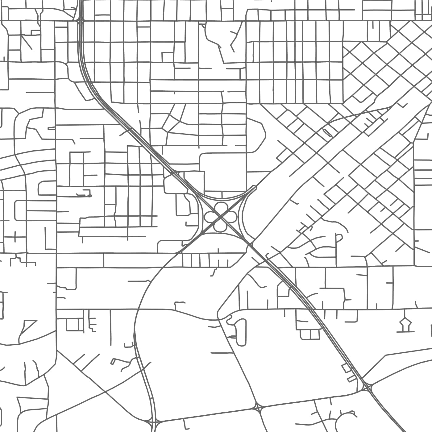 ROAD MAP OF HATTIESBURG, MISSISSIPPI BY MAPBAKES