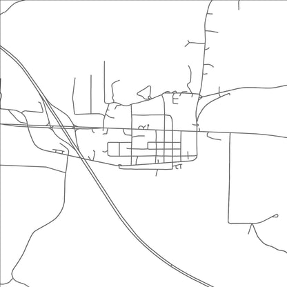 ROAD MAP OF HICKORY FLAT, MISSISSIPPI BY MAPBAKES