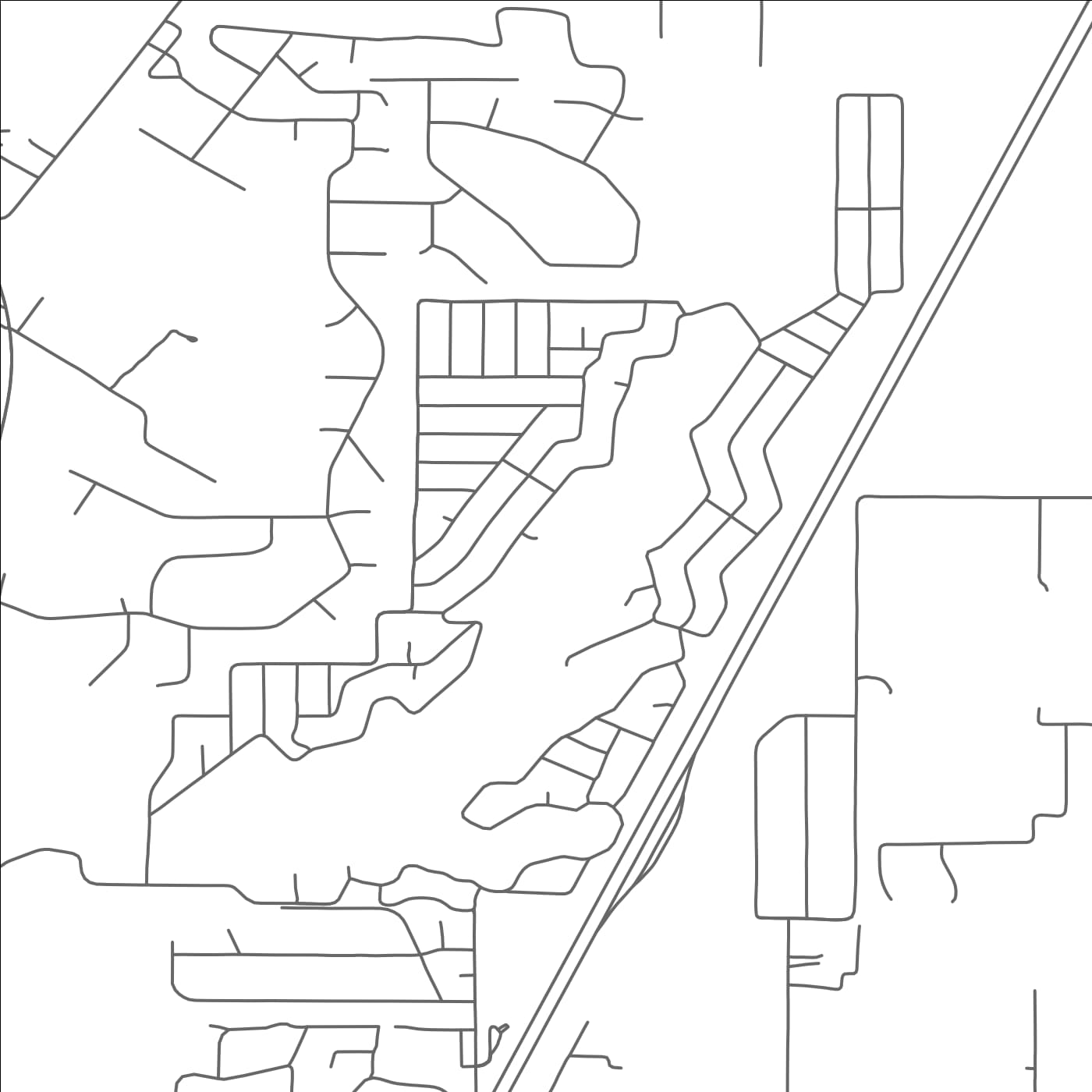 ROAD MAP OF HIDE-A-WAY LAKE, MISSISSIPPI BY MAPBAKES