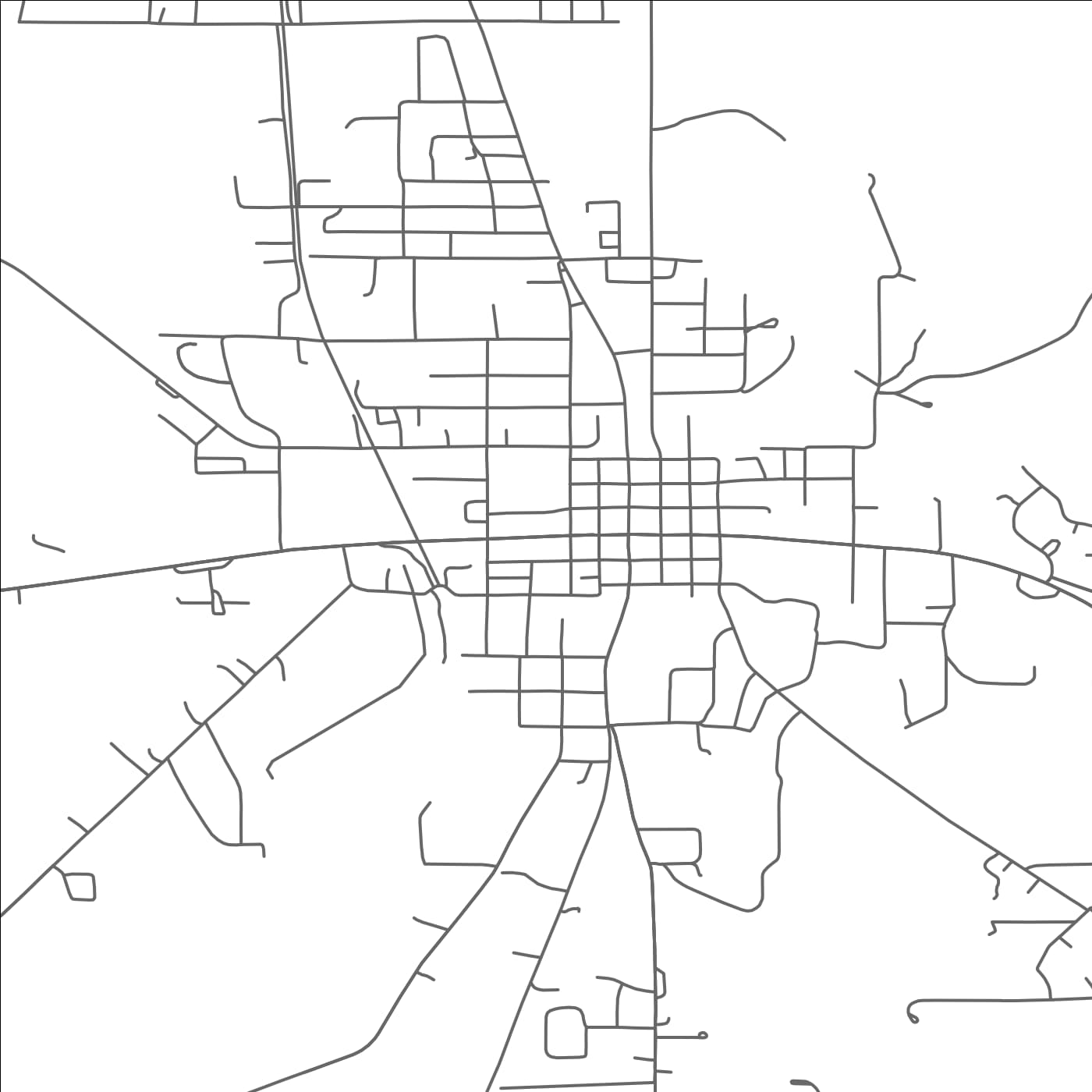 ROAD MAP OF HOUSTON, MISSISSIPPI BY MAPBAKES