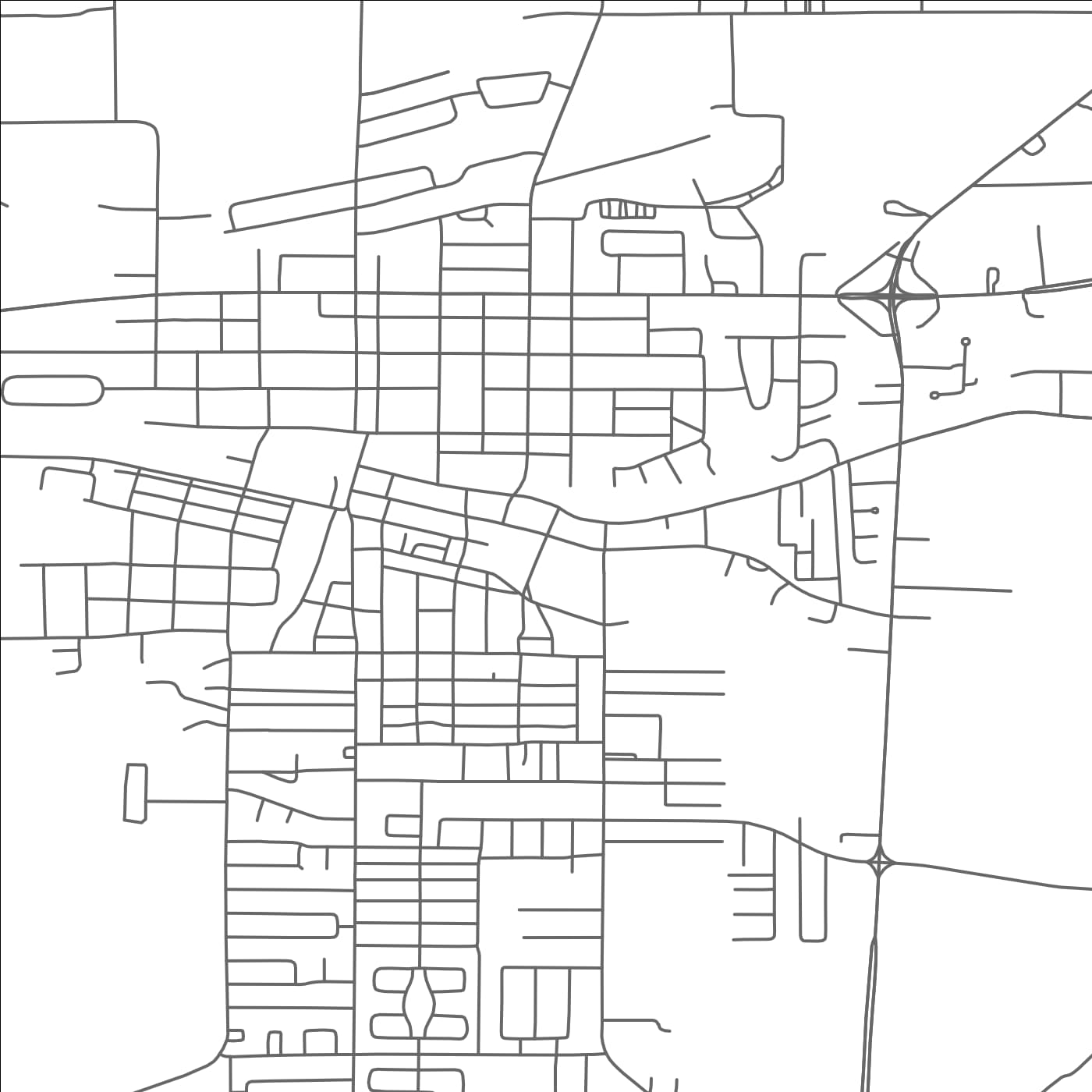 ROAD MAP OF INDIANOLA, MISSISSIPPI BY MAPBAKES