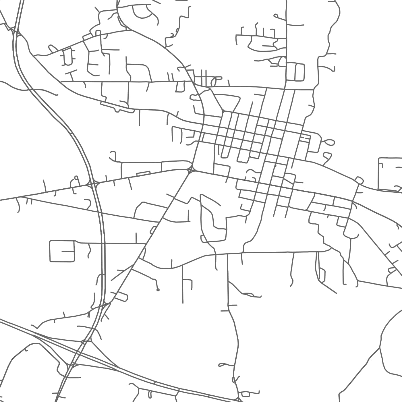 ROAD MAP OF IUKA, MISSISSIPPI BY MAPBAKES